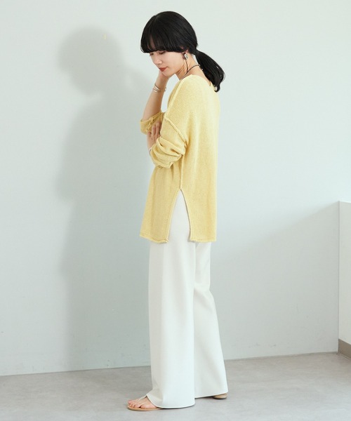 SHENERY（シーナリー）の「リネンチュニックオーバーニット（ニット/セーター・レディース・ブラウン/ベージュ/イエロー・FREE）」の21枚目の写真