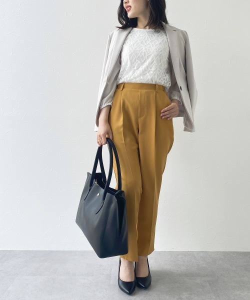 7days Life Styling(セブンデイズライフスタイリング)の「洗えるストレッチダブルクロスノーカラージャケット(ノーカラージャケット・レディース・ライトグレー/ブラック/モカ/ネイビー・S/L/LL/M)」の6枚目の写真