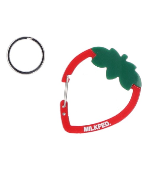 MILKFED.(ミルクフェド)の「STRAWBERRY CARABINER(キーホルダー・レディース・レッド/ライトピンク・ONE SIZE)」の3枚目の写真