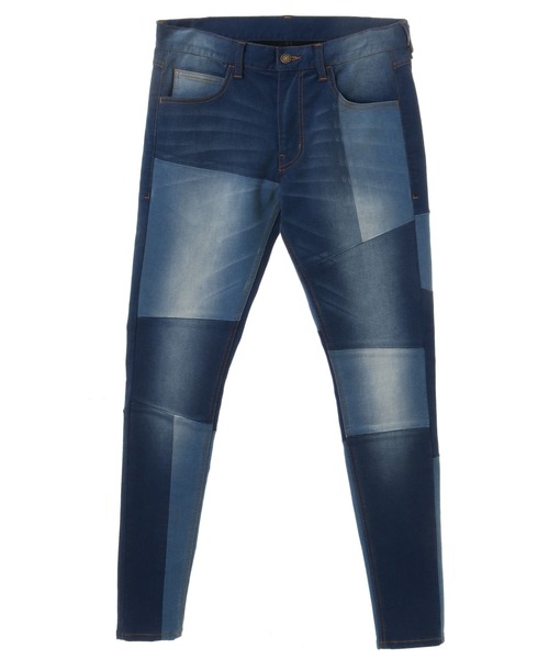 RATTLE TRAP（ラトルトラップ）の「【ハイパーストレッチスキニー】クレイジーパターンデニム（デニムパンツ・メンズ・ブルー/ブラック・LL/L/M/S）」の3枚目の写真