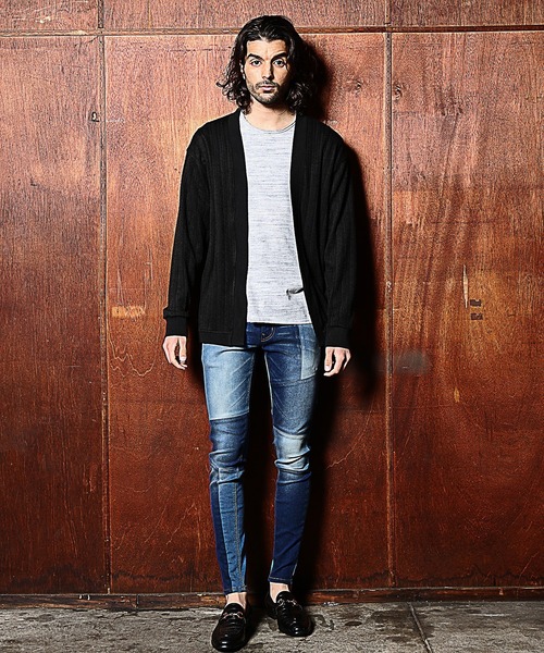 RATTLE TRAP（ラトルトラップ）の「【ハイパーストレッチスキニー】クレイジーパターンデニム（デニムパンツ・メンズ・ブルー/ブラック・LL/L/M/S）」の11枚目の写真