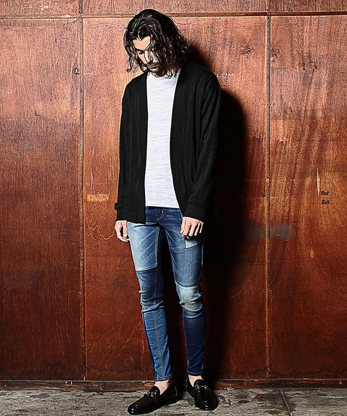 RATTLE TRAP（ラトルトラップ）の「【ハイパーストレッチスキニー】クレイジーパターンデニム（デニムパンツ・メンズ・ブルー/ブラック・LL/L/M/S）」の12枚目の写真