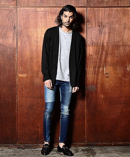 RATTLE TRAP（ラトルトラップ）の「【ハイパーストレッチスキニー】クレイジーパターンデニム（デニムパンツ・メンズ・ブルー/ブラック・LL/L/M/S）」の13枚目の写真