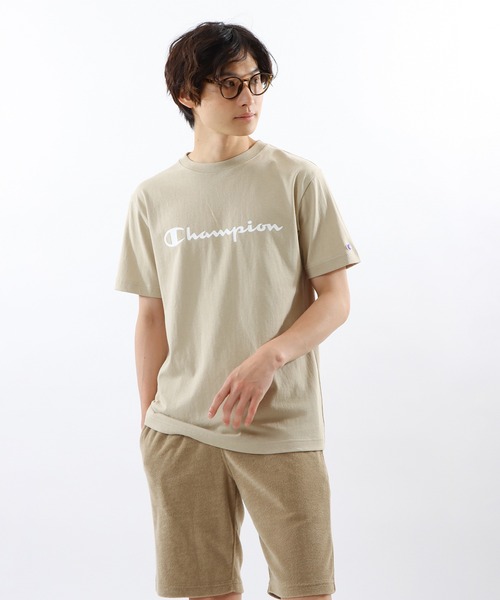 Champion(チャンピオン)の「【Champion/チャンピオン】メンズ ベーシック ショートスリーブポケットTシャツ(Tシャツ/カットソー・メンズ・ホワイト/オレンジ系1/ネイビー/グレー/ブラック/スモーキーグリーン系1/ベージュ系その他3/スカイブルー・MEDIUM/LARGE/X-LARGE/SMALL)」の5枚目の写真