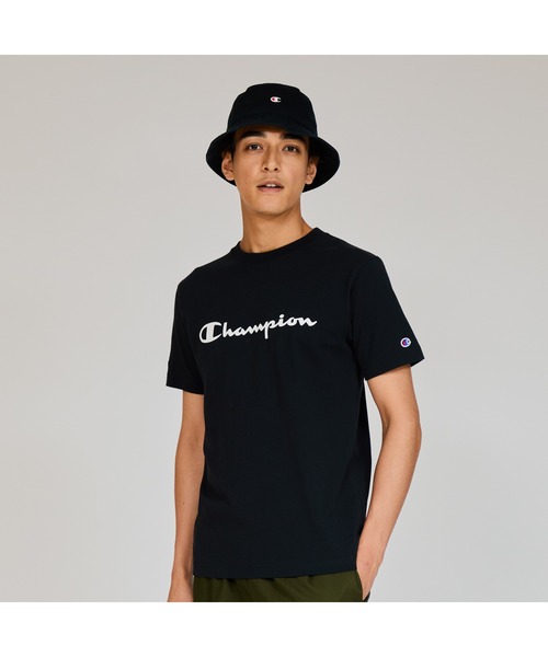 Champion(チャンピオン)の「【Champion/チャンピオン】メンズ ベーシック ショートスリーブポケットTシャツ(Tシャツ/カットソー・メンズ・ホワイト/オレンジ系1/ネイビー/グレー/ブラック/スモーキーグリーン系1/ベージュ系その他3/スカイブルー・MEDIUM/LARGE/X-LARGE/SMALL)」の3枚目の写真