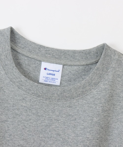 Champion(チャンピオン)の「【Champion/チャンピオン】メンズ ベーシック ショートスリーブポケットTシャツ(Tシャツ/カットソー・メンズ・ホワイト/オレンジ系1/ネイビー/グレー/ブラック/スモーキーグリーン系1/ベージュ系その他3/スカイブルー・MEDIUM/LARGE/X-LARGE/SMALL)」の17枚目の写真