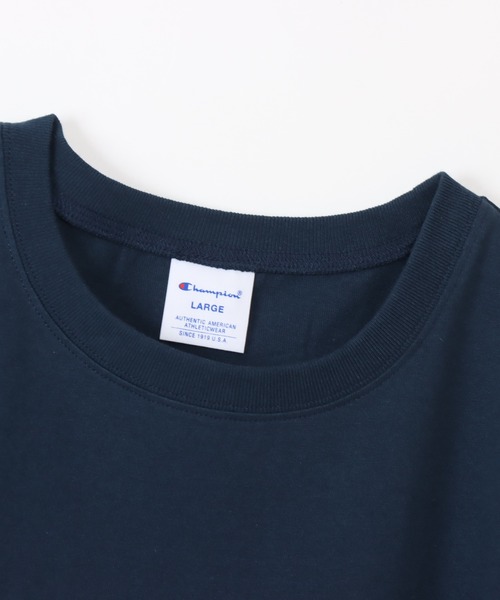 Champion(チャンピオン)の「【Champion/チャンピオン】メンズ ベーシック ショートスリーブポケットTシャツ(Tシャツ/カットソー・メンズ・ホワイト/オレンジ系1/ネイビー/グレー/ブラック/スモーキーグリーン系1/ベージュ系その他3/スカイブルー・MEDIUM/LARGE/X-LARGE/SMALL)」の21枚目の写真