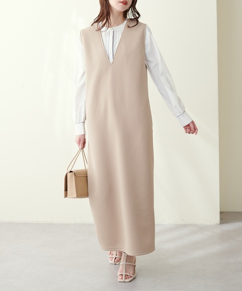 natural couture(ナチュラルクチュール)の「ピンタック×パイピングブラウス(シャツ/ブラウス・レディース・その他2/その他1/オフホワイト/サックスブルー/ピンクベージュ・FREE)」の9枚目の写真