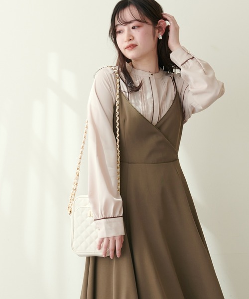 natural couture(ナチュラルクチュール)の「ピンタック×パイピングブラウス(シャツ/ブラウス・レディース・その他2/その他1/オフホワイト/サックスブルー/ピンクベージュ・FREE)」の18枚目の写真