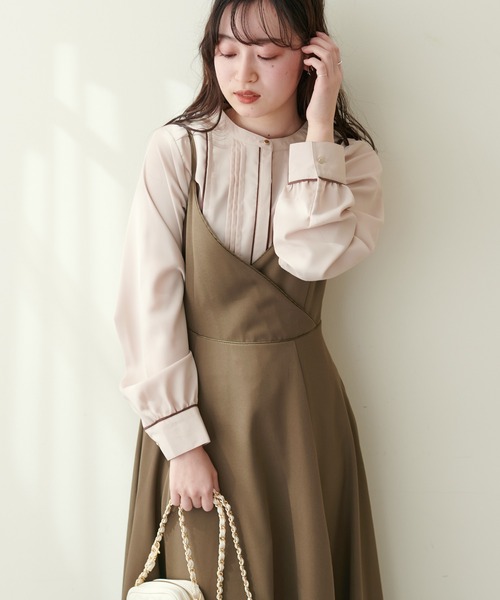 natural couture(ナチュラルクチュール)の「ピンタック×パイピングブラウス(シャツ/ブラウス・レディース・その他2/その他1/オフホワイト/サックスブルー/ピンクベージュ・FREE)」の17枚目の写真