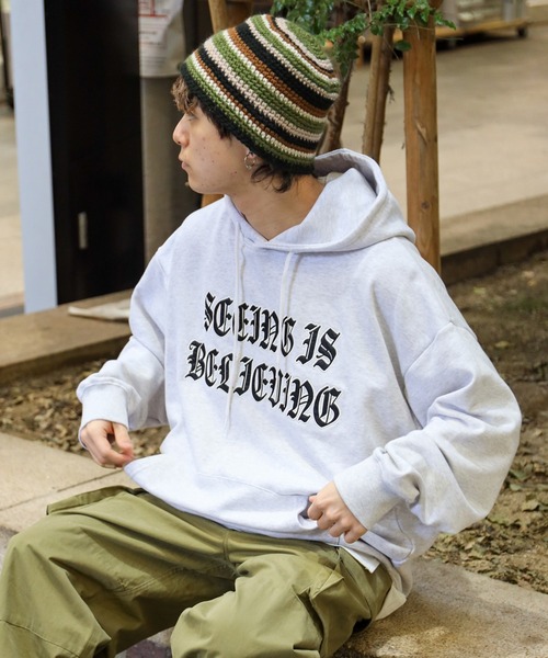 ま*ん様 【激レア‼︎総刺繍】シュプリーム パーカー オールドイングリッシュサイ SPINNS（スピンズ）の「【ビックシルエット】オールドイングリッシュ