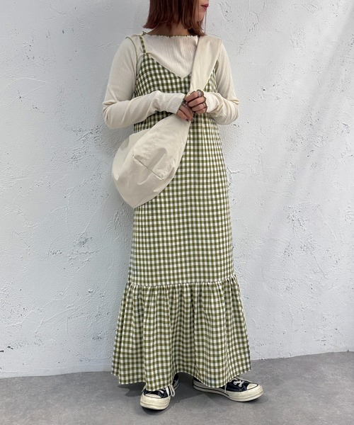 apres jour mignon(アプレジュールミニョン)の「アソートキャミワンピース【ZOZOTOWN限定アイテム】(ワンピース・レディース・オレンジ系その他/ブラック/グリーン系その他・SMALL/MEDIUM/X-LARGE)」の3枚目の写真