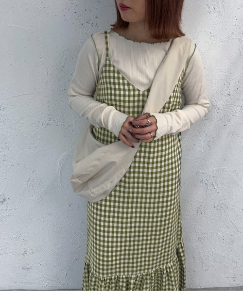 apres jour mignon(アプレジュールミニョン)の「アソートキャミワンピース【ZOZOTOWN限定アイテム】(ワンピース・レディース・オレンジ系その他/ブラック/グリーン系その他・SMALL/MEDIUM/X-LARGE)」の5枚目の写真