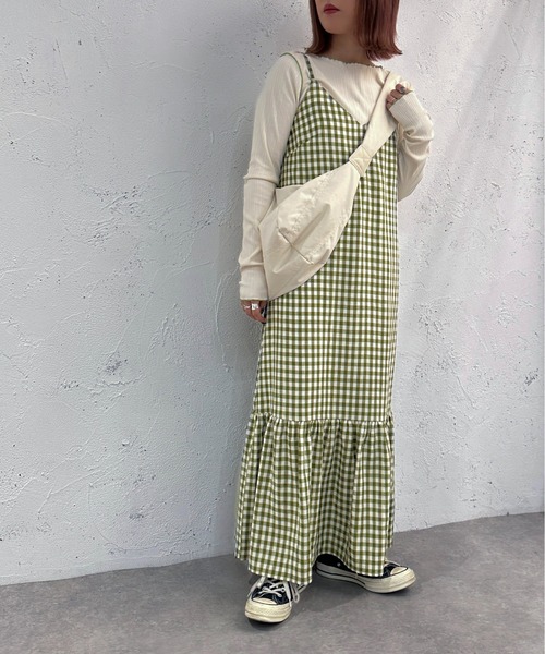 apres jour mignon(アプレジュールミニョン)の「アソートキャミワンピース【ZOZOTOWN限定アイテム】(ワンピース・レディース・オレンジ系その他/ブラック/グリーン系その他・SMALL/MEDIUM/X-LARGE)」の19枚目の写真