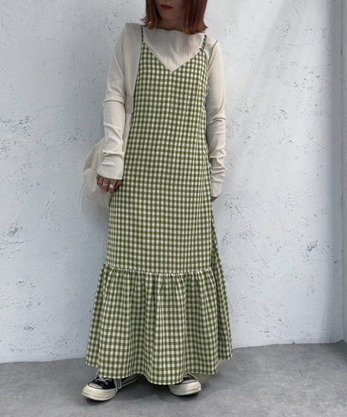 apres jour mignon(アプレジュールミニョン)の「アソートキャミワンピース【ZOZOTOWN限定アイテム】(ワンピース・レディース・オレンジ系その他/ブラック/グリーン系その他・SMALL/MEDIUM/X-LARGE)」の22枚目の写真