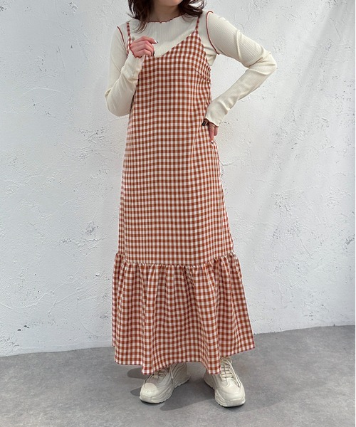 apres jour mignon(アプレジュールミニョン)の「アソートキャミワンピース【ZOZOTOWN限定アイテム】(ワンピース・レディース・オレンジ系その他/ブラック/グリーン系その他・SMALL/MEDIUM/X-LARGE)」の12枚目の写真