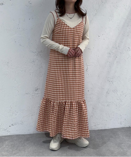 apres jour mignon(アプレジュールミニョン)の「アソートキャミワンピース【ZOZOTOWN限定アイテム】(ワンピース・レディース・オレンジ系その他/ブラック/グリーン系その他・SMALL/MEDIUM/X-LARGE)」の17枚目の写真