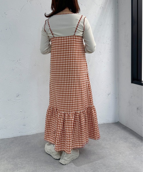 apres jour mignon(アプレジュールミニョン)の「アソートキャミワンピース【ZOZOTOWN限定アイテム】(ワンピース・レディース・オレンジ系その他/ブラック/グリーン系その他・SMALL/MEDIUM/X-LARGE)」の15枚目の写真
