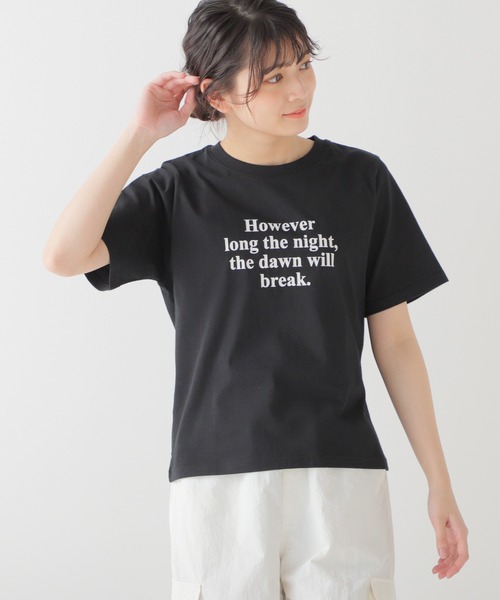 Honeys（ハニーズ）の「ロゴプリントＴシャツ（Tシャツ/カットソー・レディース・ピンク/ホワイト×グリーン/ブラック/ホワイト/ターコイズブルー・L/S/M）」の3枚目の写真
