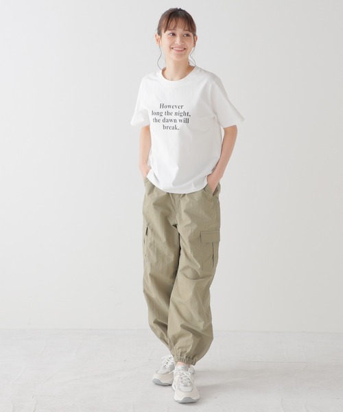 Honeys（ハニーズ）の「ロゴプリントＴシャツ（Tシャツ/カットソー・レディース・ピンク/ホワイト×グリーン/ブラック/ホワイト/ターコイズブルー・L/S/M）」の6枚目の写真