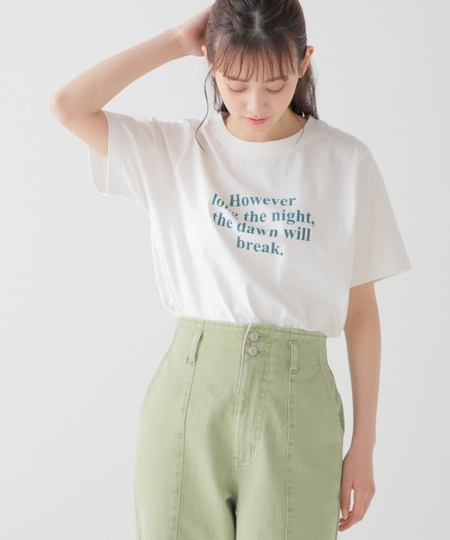 Honeys（ハニーズ）の「ロゴプリントＴシャツ（Tシャツ/カットソー・レディース・ピンク/ホワイト×グリーン/ブラック/ホワイト/ターコイズブルー・L/S/M）」の13枚目の写真