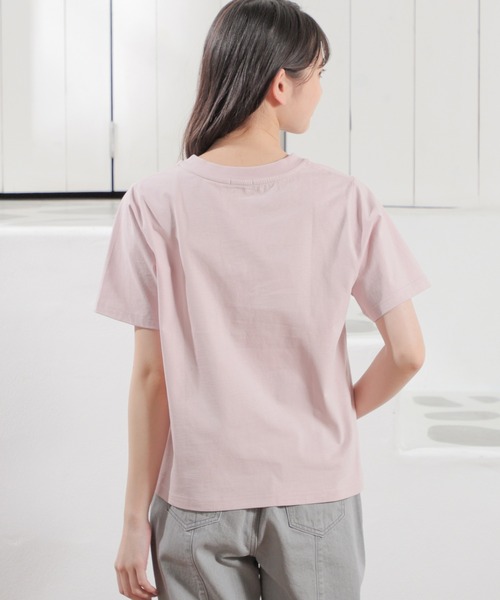 Honeys（ハニーズ）の「ロゴプリントＴシャツ（Tシャツ/カットソー・レディース・ピンク/ホワイト×グリーン/ブラック/ホワイト/ターコイズブルー・L/S/M）」の10枚目の写真