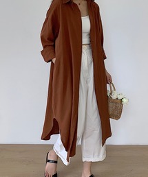 ロングシャツワンピース