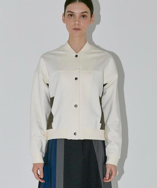 CITY TOKYO（シティトウキョウ）の「コンビネーションスウェットブルゾン（ブルゾン・レディース・アイボリー/ブラック・FREE）」の7枚目の写真