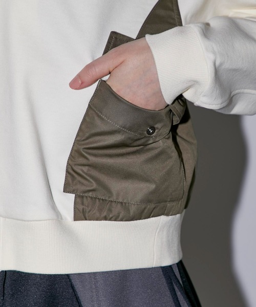 CITY TOKYO（シティトウキョウ）の「コンビネーションスウェットブルゾン（ブルゾン・レディース・アイボリー/ブラック・FREE）」の12枚目の写真