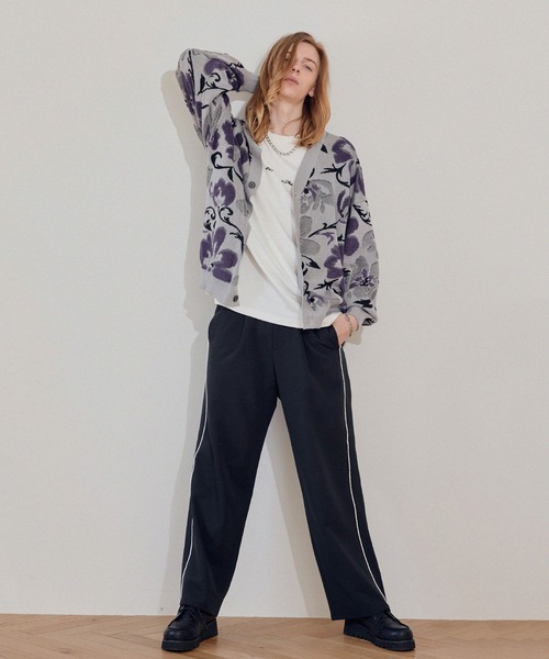 JUNRED（ジュンレッド）の「パイルフラワールーズカーディガン（カーディガン/ボレロ・メンズ・ブルー/グレー/ブラウン/ブラック・S/M/L）」の9枚目の写真