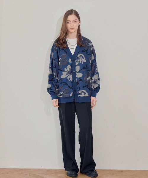 JUNRED（ジュンレッド）の「パイルフラワールーズカーディガン（カーディガン/ボレロ・メンズ・ブルー/グレー/ブラウン/ブラック・S/M/L）」の11枚目の写真