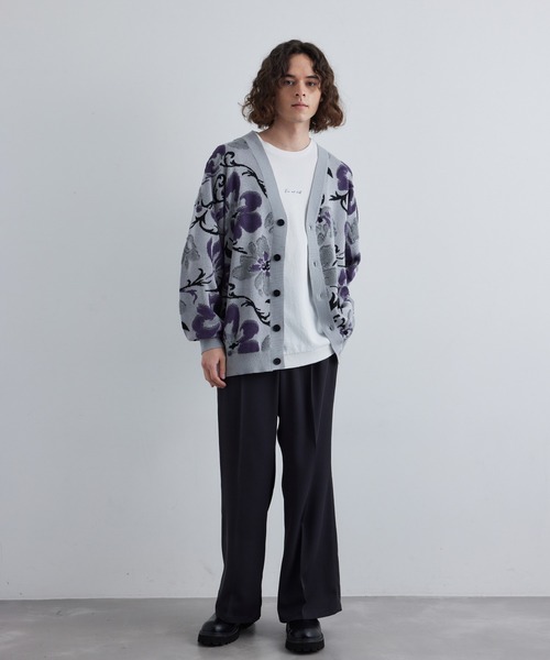 JUNRED（ジュンレッド）の「パイルフラワールーズカーディガン（カーディガン/ボレロ・メンズ・ブルー/グレー/ブラウン/ブラック・S/M/L）」の20枚目の写真