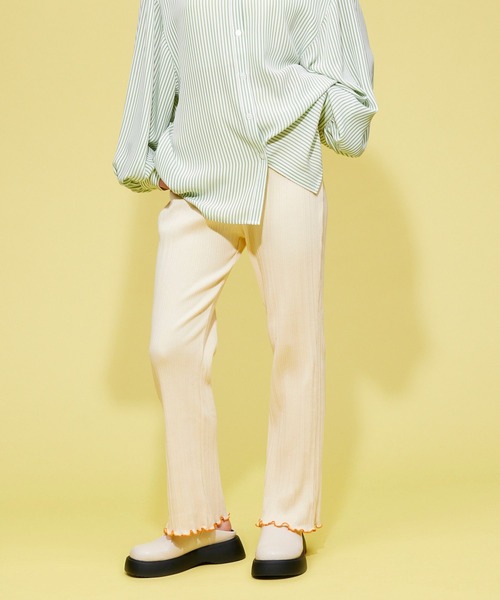 FOREVER 21(フォーエバー トゥエンティーワン)の「【BASIC】リブカットパンツ(その他パンツ・レディース・ホワイト/ブラック/パープル系その他・FREE)」の2枚目の写真
