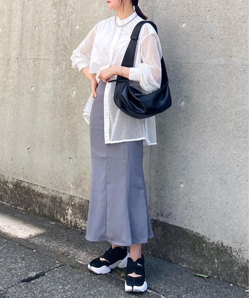 ROOPTOKYO（ループトウキョウ）の「FLARE MERMAID SKIRT / フレアマーメイドスカート（スカート・レディース・ブラック/ホワイト/チャコール/ミント・S/M/L/XS）」の10枚目の写真