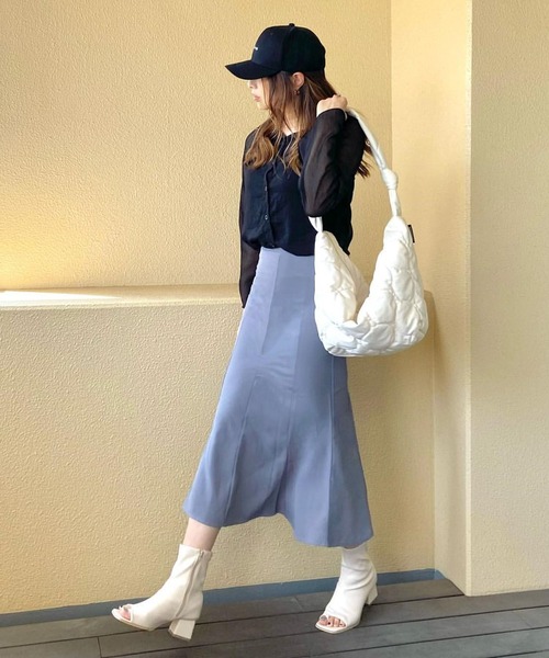 ROOPTOKYO（ループトウキョウ）の「FLARE MERMAID SKIRT / フレアマーメイドスカート（スカート・レディース・ブラック/ホワイト/チャコール/ミント・S/M/L/XS）」の15枚目の写真