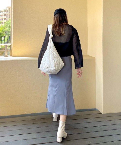 ROOPTOKYO（ループトウキョウ）の「FLARE MERMAID SKIRT / フレアマーメイドスカート（スカート・レディース・ブラック/ホワイト/チャコール/ミント・S/M/L/XS）」の12枚目の写真