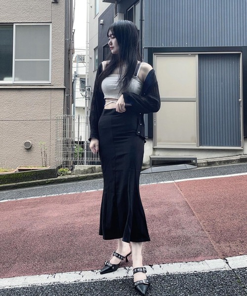 ROOPTOKYO（ループトウキョウ）の「FLARE MERMAID SKIRT / フレアマーメイドスカート（スカート・レディース・ブラック/ホワイト/チャコール/ミント・S/M/L/XS）」の18枚目の写真