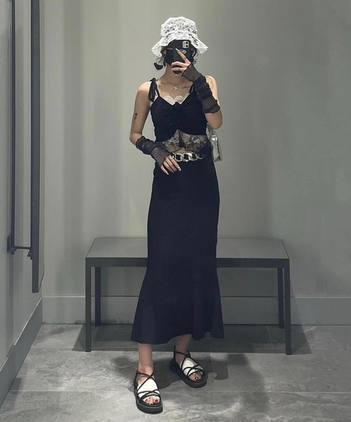 ROOPTOKYO（ループトウキョウ）の「FLARE MERMAID SKIRT / フレアマーメイドスカート（スカート・レディース・ブラック/ホワイト/チャコール/ミント・S/M/L/XS）」の22枚目の写真