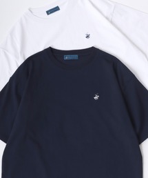 BEVERLY HILLS POLO CLUB/ビバリーヒルズポロクラブ オーバーサイズ ロゴ ワンポイント刺繍 半袖Tシャツ/無地T/リンガーT/ボーダーT/レディース メンズ