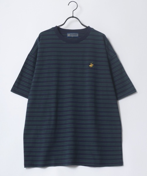 BEVERLY HILLS POLO CLUB（ビバリーヒルズポロクラブ）の「BEVERLY HILLS POLO CLUB/ビバリーヒルズポロクラブ オーバーサイズ ロゴ ワンポイント刺繍 半袖Tシャツ/無地T/リンガーT/ボーダーT/レディース メンズ（Tシャツ/カットソー・メンズ・ホワイト/ブラック/グリーン系その他/ホワイト系その他2/ホワイト系その他/ブラック系その他/ネイビー/マスタード/ホワイト系その他5/ホワイト系その他4/ホワイト系その他3/ブルー系その他/ブラック系その他3/ブルー系その他2/ブラック系その他2/ホワイト系その他6・LL/M/L）」の22枚目の写真