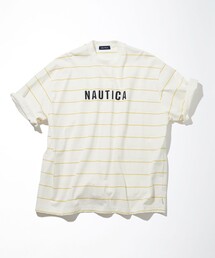 NAUTICA | NAUTICA/ノーティカ Pin Border Logo S/S Tee/ピンボーダー ロゴ ショートスリーブ Tシャツ(Tシャツ/カットソー)
