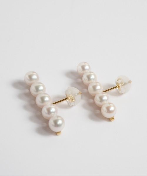 Ops.（オプス）の「5連パールピアス 10K ピアス 金属アレルギー対応