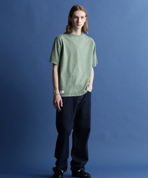 schott（ショット）の「Schott/ショット/PIGMENT O/D SS T-SHIRT/ピグメント オーバーダイ Tシャツ（Tシャツ/カットソー・メンズ・ブラック/ブルーグレー/セージグリーン/ブラウン系その他/ナチュラル/ホワイト系2/その他10/その他1・L/XL/2XL/M/S）」の18枚目の写真