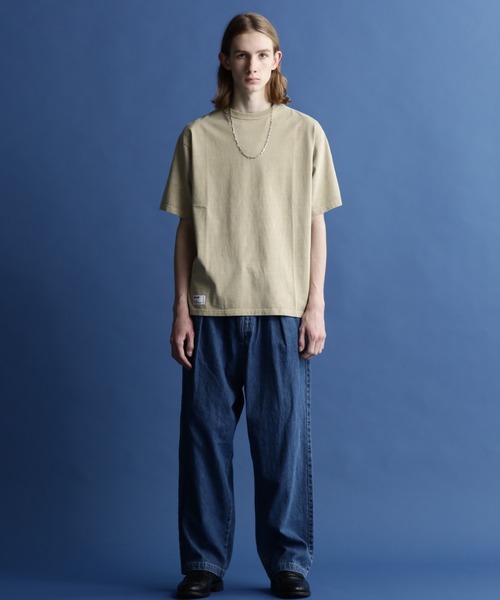 schott（ショット）の「Schott/ショット/PIGMENT O/D SS T-SHIRT/ピグメント オーバーダイ Tシャツ（Tシャツ/カットソー・メンズ・ブラック/ブルーグレー/セージグリーン/ブラウン系その他/ナチュラル/ホワイト系2/その他10/その他1・L/XL/2XL/M/S）」の15枚目の写真