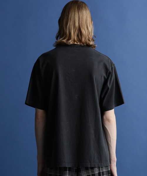 schott（ショット）の「Schott/ショット/PIGMENT O/D SS T-SHIRT/ピグメント オーバーダイ Tシャツ（Tシャツ/カットソー・メンズ・ブラック/ブルーグレー/セージグリーン/ブラウン系その他/ナチュラル/ホワイト系2/その他10/その他1・L/XL/2XL/M/S）」の14枚目の写真