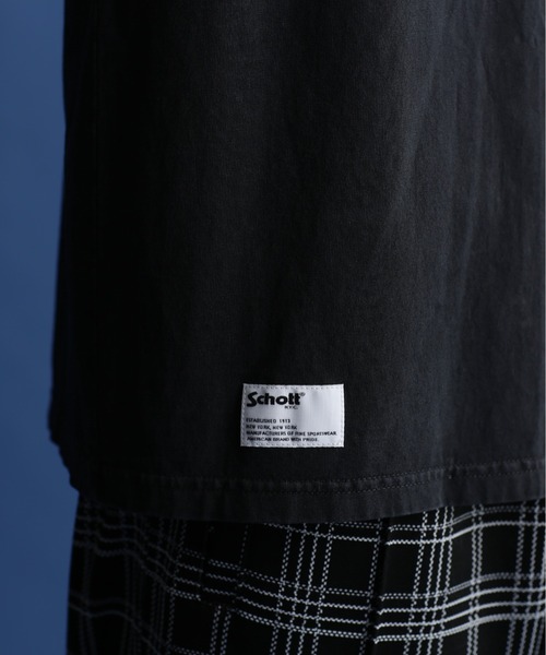 schott（ショット）の「Schott/ショット/PIGMENT O/D SS T-SHIRT/ピグメント オーバーダイ Tシャツ（Tシャツ/カットソー・メンズ・ブラック/ブルーグレー/セージグリーン/ブラウン系その他/ナチュラル/ホワイト系2/その他10/その他1・L/XL/2XL/M/S）」の19枚目の写真