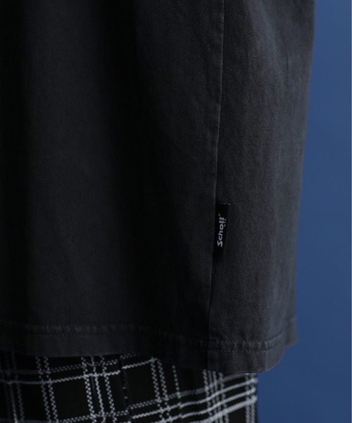schott（ショット）の「Schott/ショット/PIGMENT O/D SS T-SHIRT/ピグメント オーバーダイ Tシャツ（Tシャツ/カットソー・メンズ・ブラック/ブルーグレー/セージグリーン/ブラウン系その他/ナチュラル/ホワイト系2/その他10/その他1・L/XL/2XL/M/S）」の10枚目の写真
