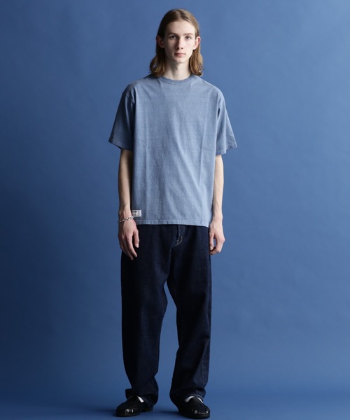 schott（ショット）の「Schott/ショット/PIGMENT O/D SS T-SHIRT/ピグメント オーバーダイ Tシャツ（Tシャツ/カットソー・メンズ・ブラック/ブルーグレー/セージグリーン/ブラウン系その他/ナチュラル/ホワイト系2/その他10/その他1・L/XL/2XL/M/S）」の11枚目の写真