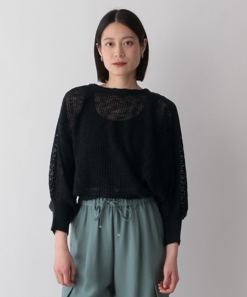 LOWRYS FARM（ローリーズファーム）の「ブークレメッシュボレロ６Ｓ　704162（カーディガン/ボレロ・レディース・アイボリー/ブルー/ブラック/ベージュ/オレンジ/オレンジ系その他/ブルー系その他・FREE）」の9枚目の写真