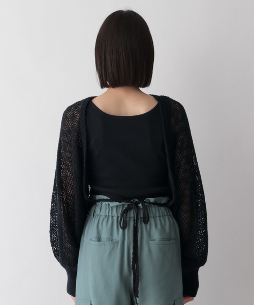 LOWRYS FARM（ローリーズファーム）の「ブークレメッシュボレロ６Ｓ　704162（カーディガン/ボレロ・レディース・アイボリー/ブルー/ブラック/ベージュ/オレンジ/オレンジ系その他/ブルー系その他・FREE）」の10枚目の写真